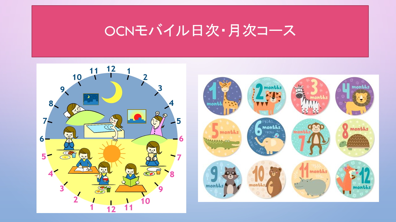 OCNモバイルONE日次コースと月次コースの違い